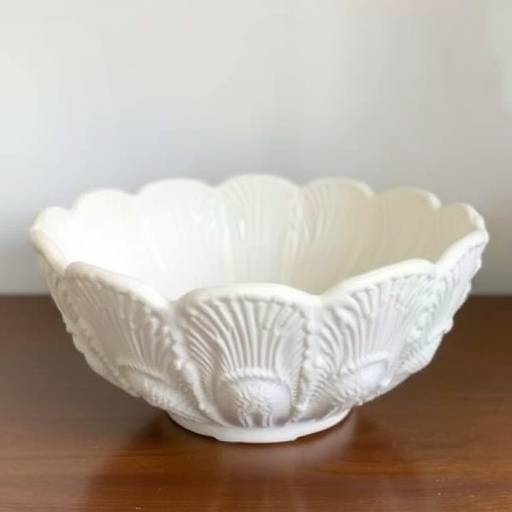 Large ceramic bowl with a seashell pattern
